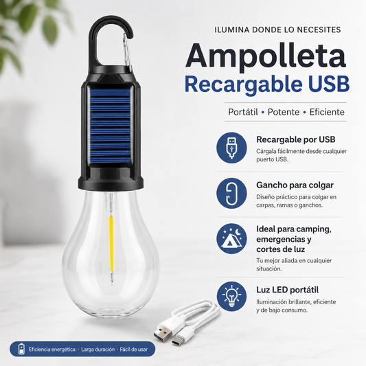 Ampolleta Solar Recargable Usb Emergencia