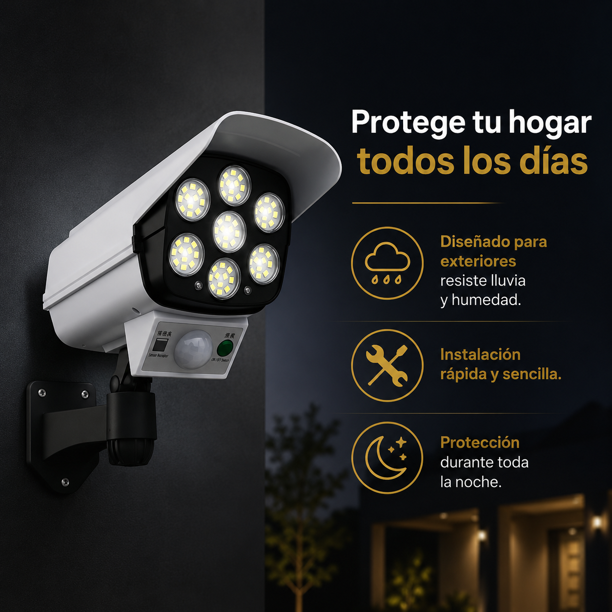 Pack 2 Focos solares tipo cámara
