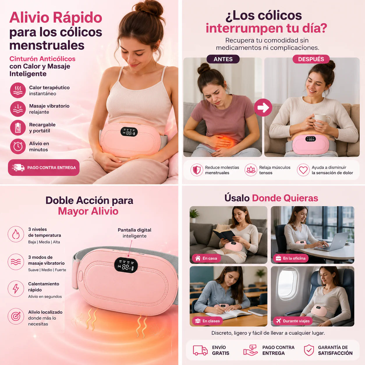 Cinturón de Cólico Femenino Y Dolor Menstrual
