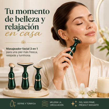 Masajeador Eléctrico Facial 3 en 1