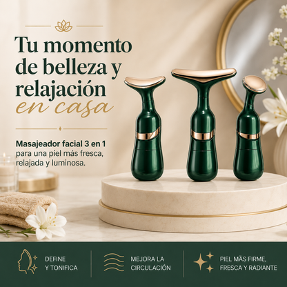 Masajeador Eléctrico Facial 3 en 1