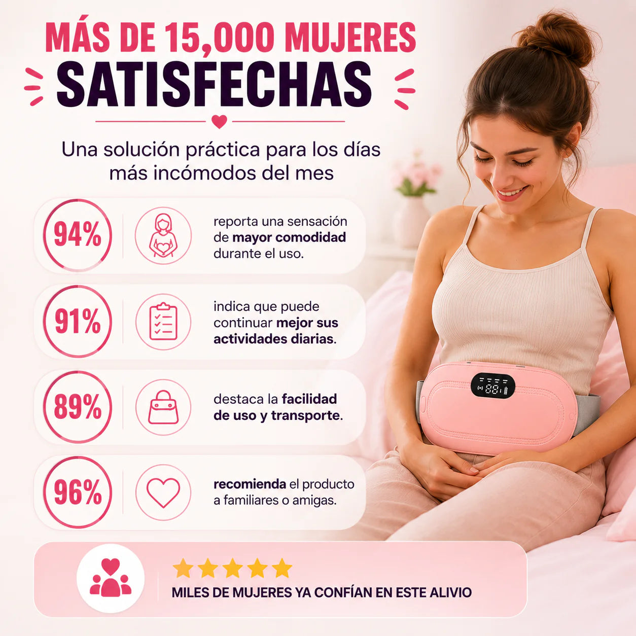 Cinturón de Cólico Femenino Y Dolor Menstrual